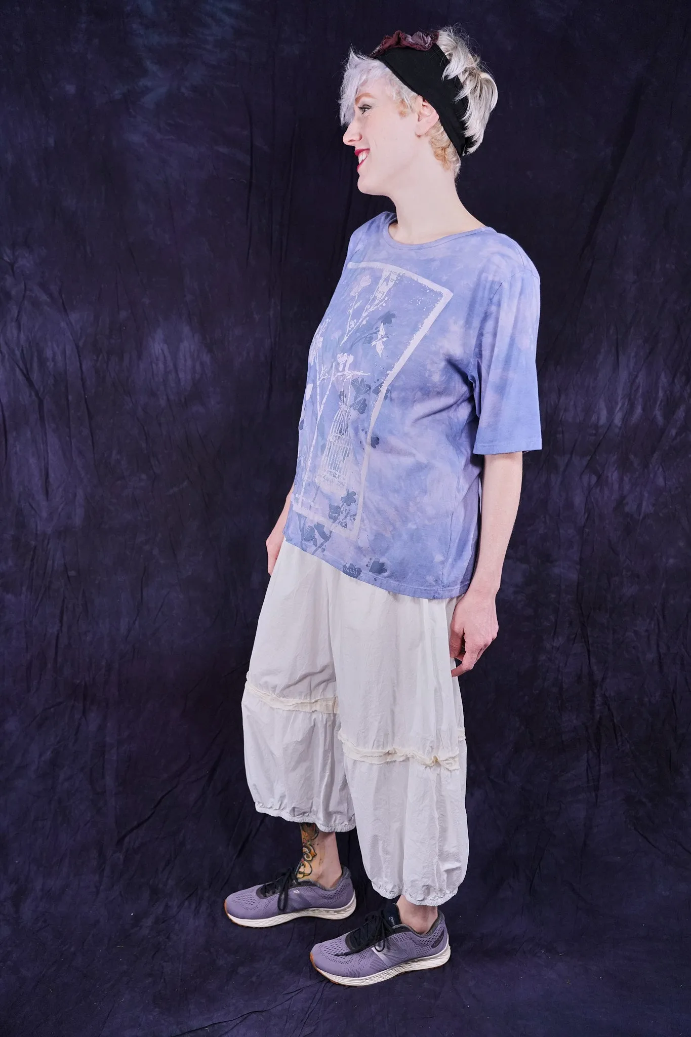 1253HD Hand Dyed Berna Tee Periwinkle-P