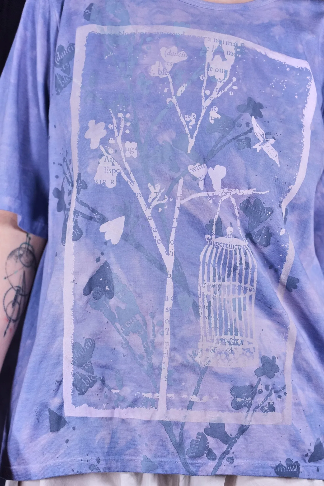 1253HD Hand Dyed Berna Tee Periwinkle-P