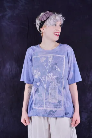 1253HD Hand Dyed Berna Tee Periwinkle-P