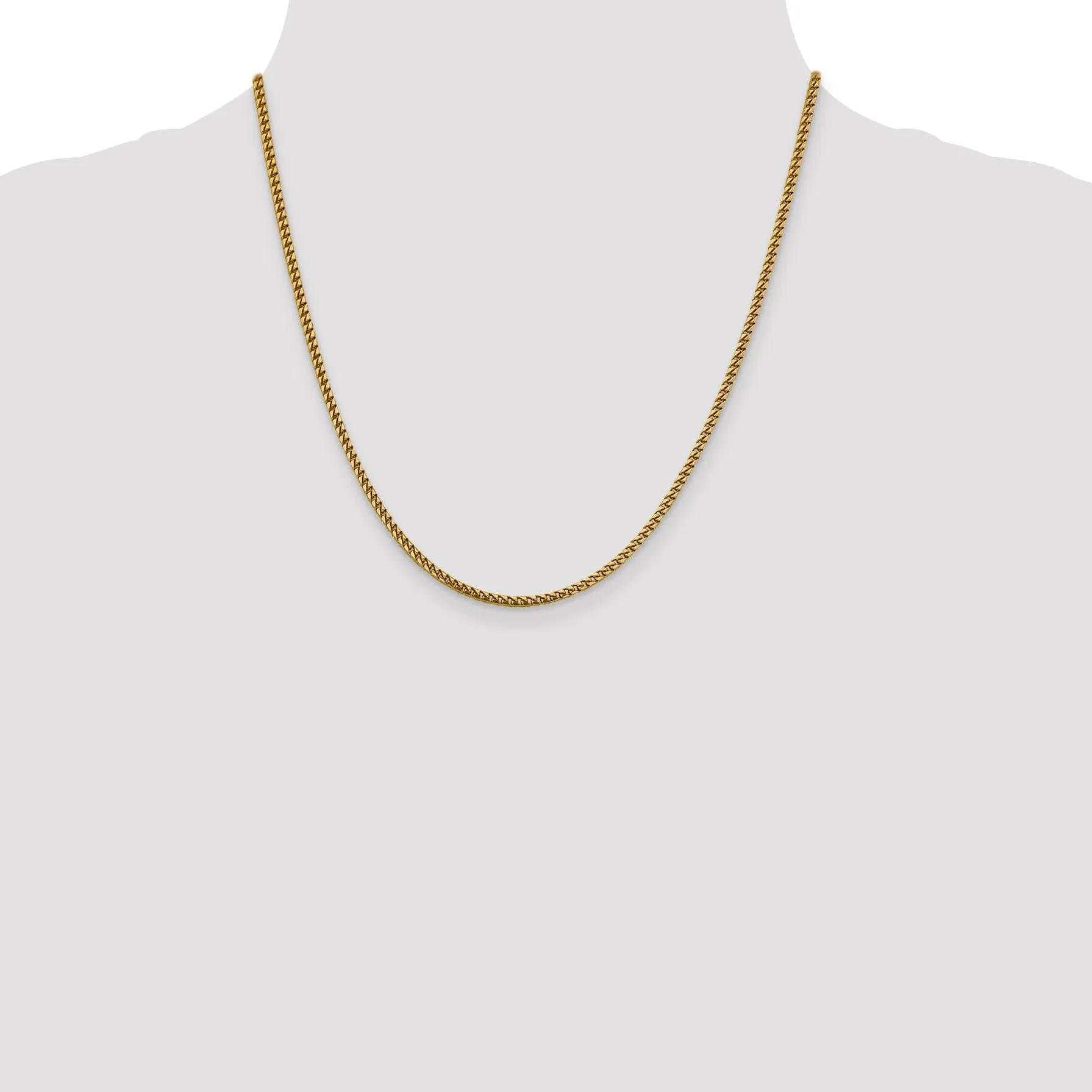 14k Yellow Gold 2.4 mm Franco Chain