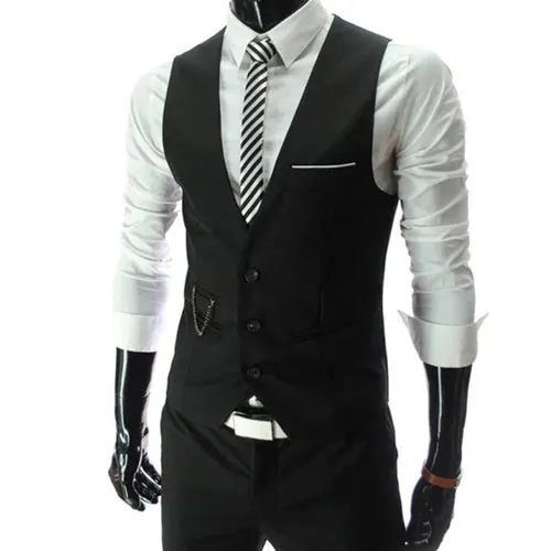 7XL High Quality Dress Vests For Men Slim Fit Mens Suit Vest Male