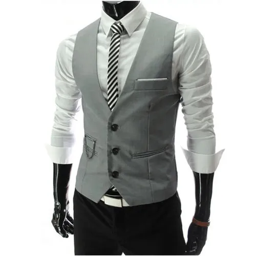 7XL High Quality Dress Vests For Men Slim Fit Mens Suit Vest Male