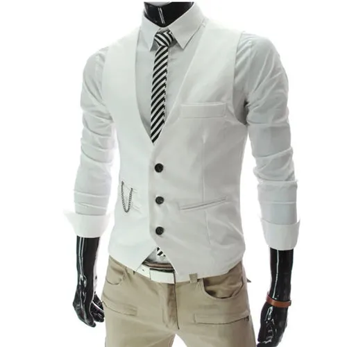 7XL High Quality Dress Vests For Men Slim Fit Mens Suit Vest Male