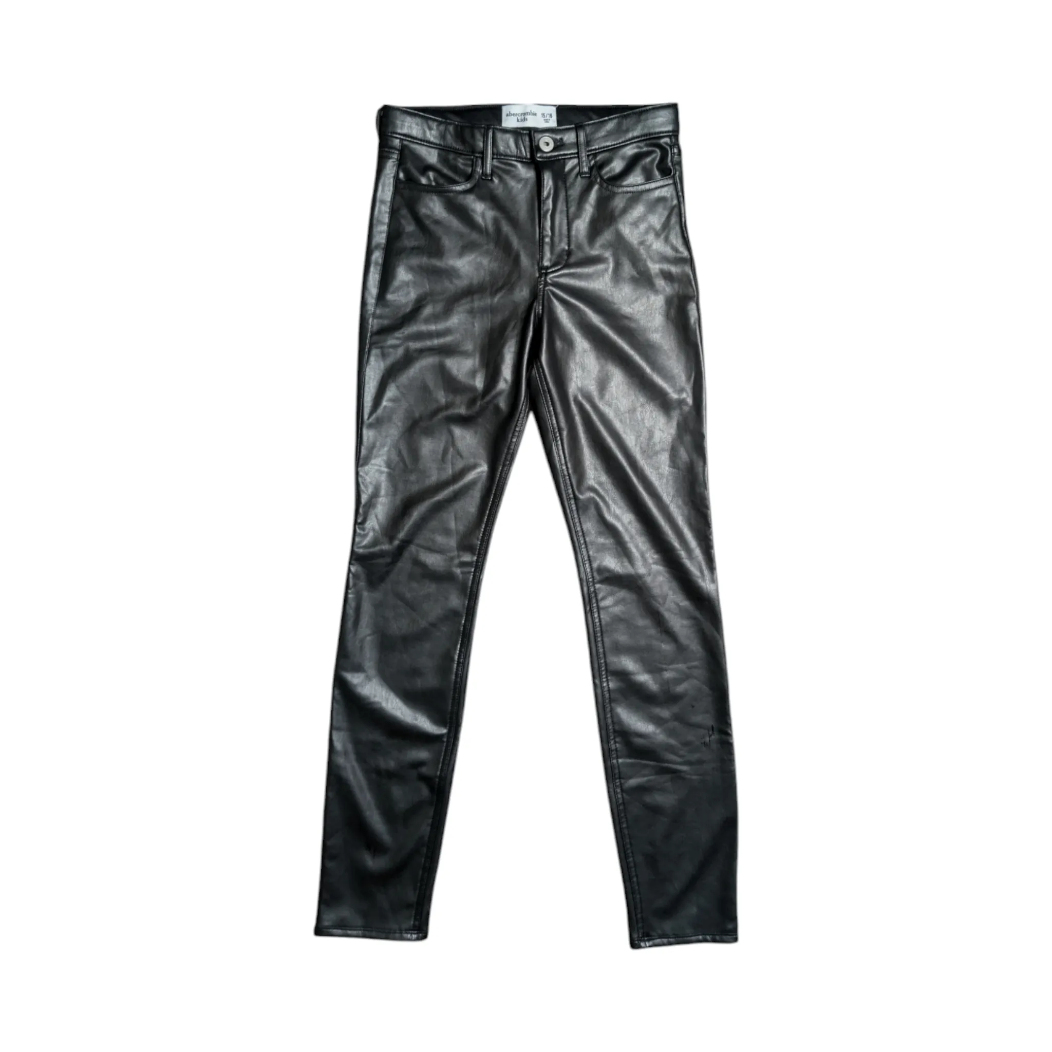Abercrombie Faux Leather Straight Leg Pants