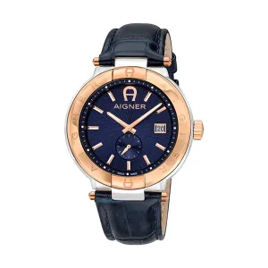 AIGNER MONZA GENTS Leather SUNRAY DIAL WATCH