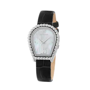 AIGNER NOVARA LADIES Leather WHITE MOP DIAL WATCH