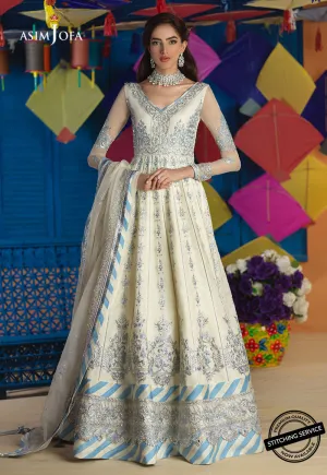 AJFC-63 | Asim Jofa Basant Collection 2022 | Unstitched Embroidered Organza Suit