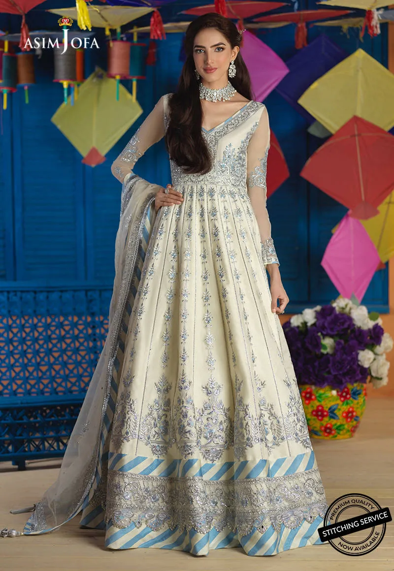 AJFC-63 | Asim Jofa Basant Collection 2022 | Unstitched Embroidered Organza Suit