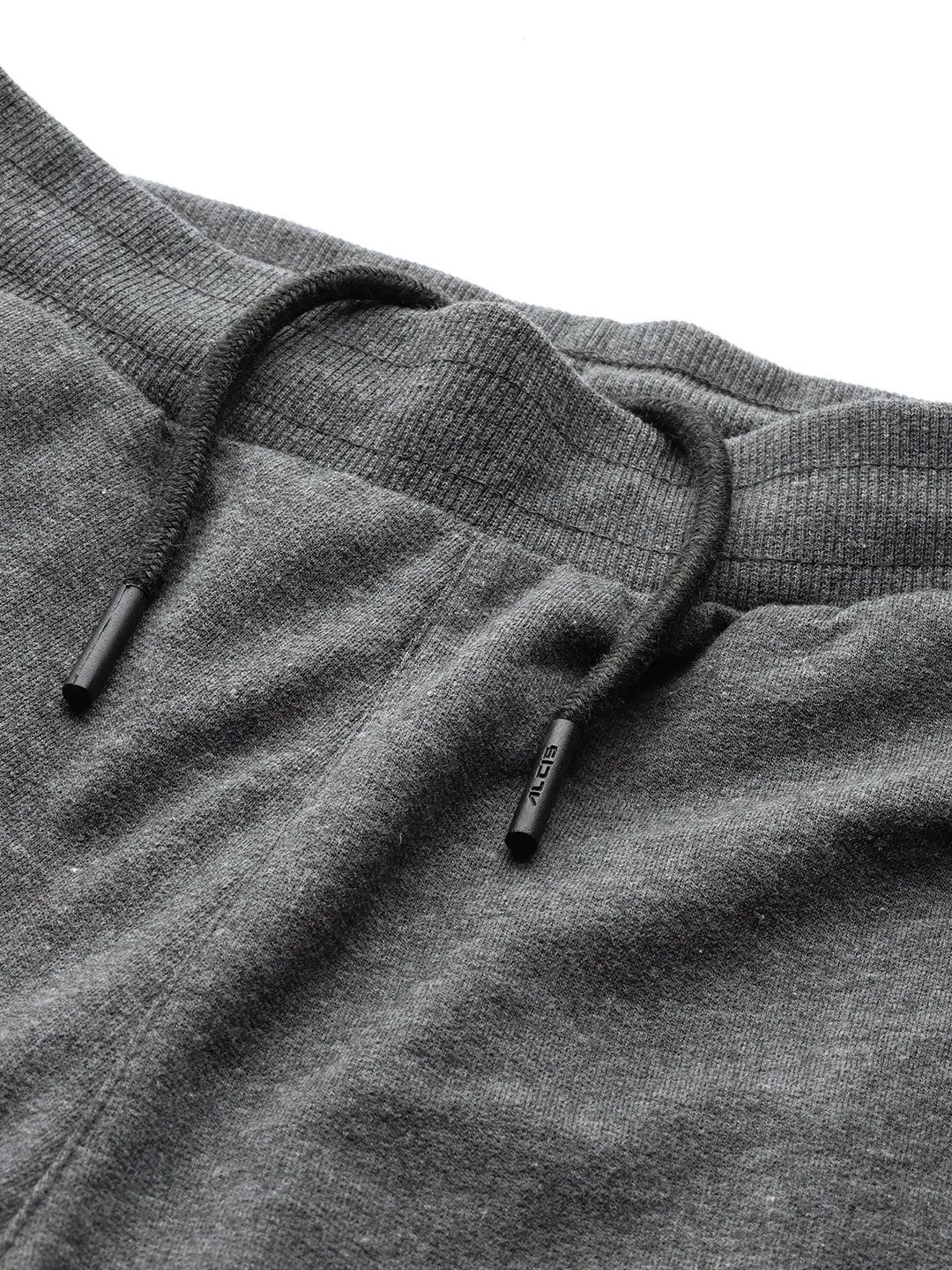 Alcis Men Charcoal Grey Solid Track Pants