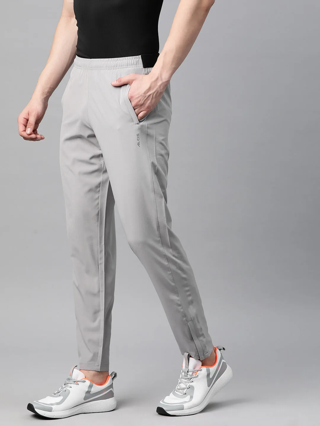 Alcis Men Dry Tech Slim Fit Sports Track Pants with Reflective Detail