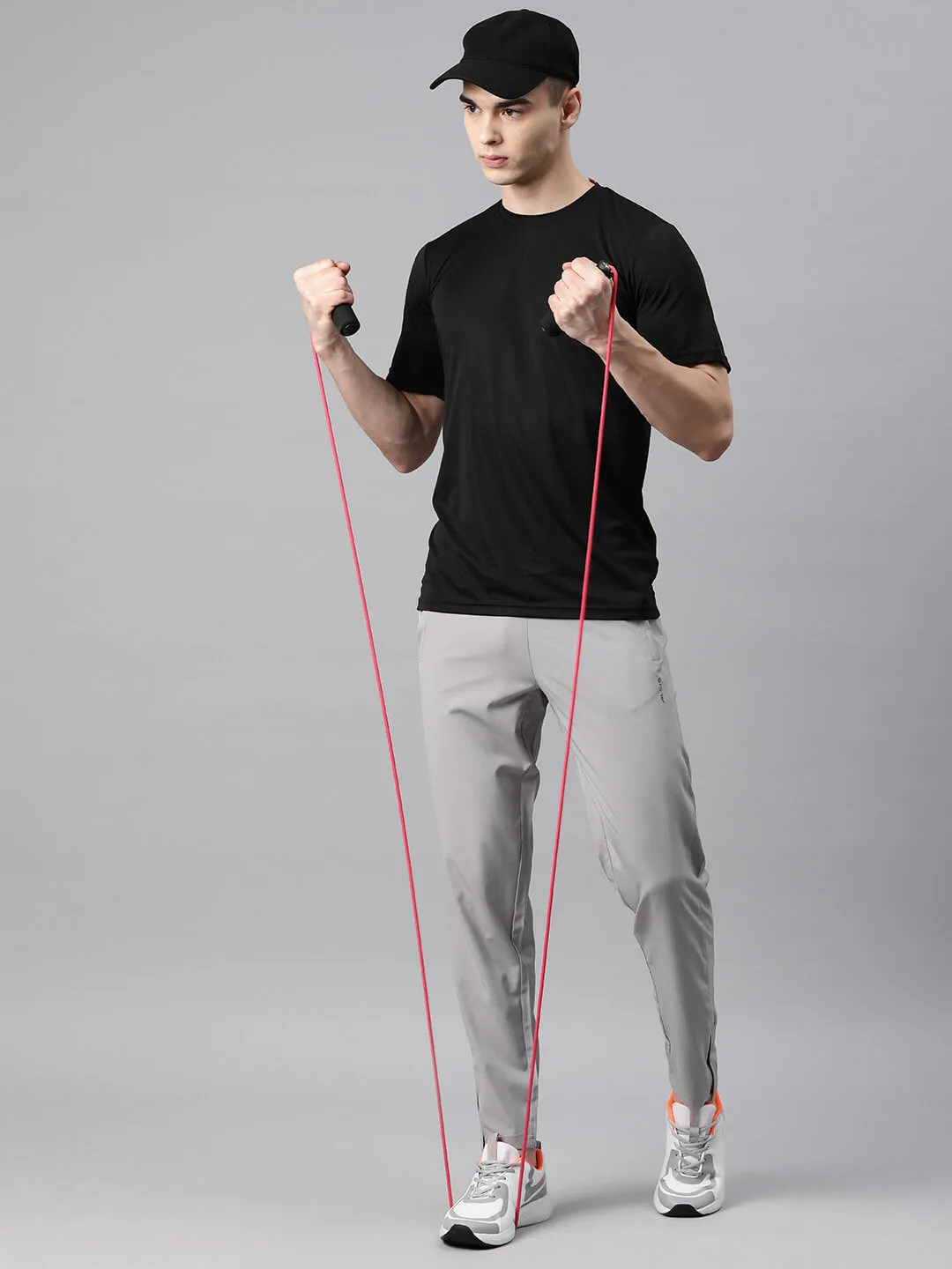 Alcis Men Dry Tech Slim Fit Sports Track Pants with Reflective Detail