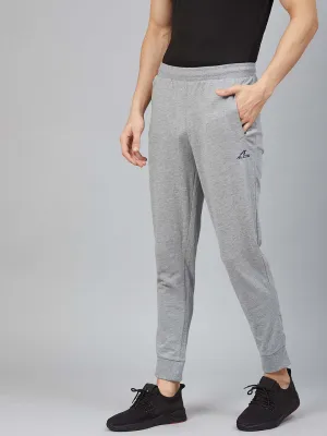 Alcis Men Grey Melange Solid Track Pants