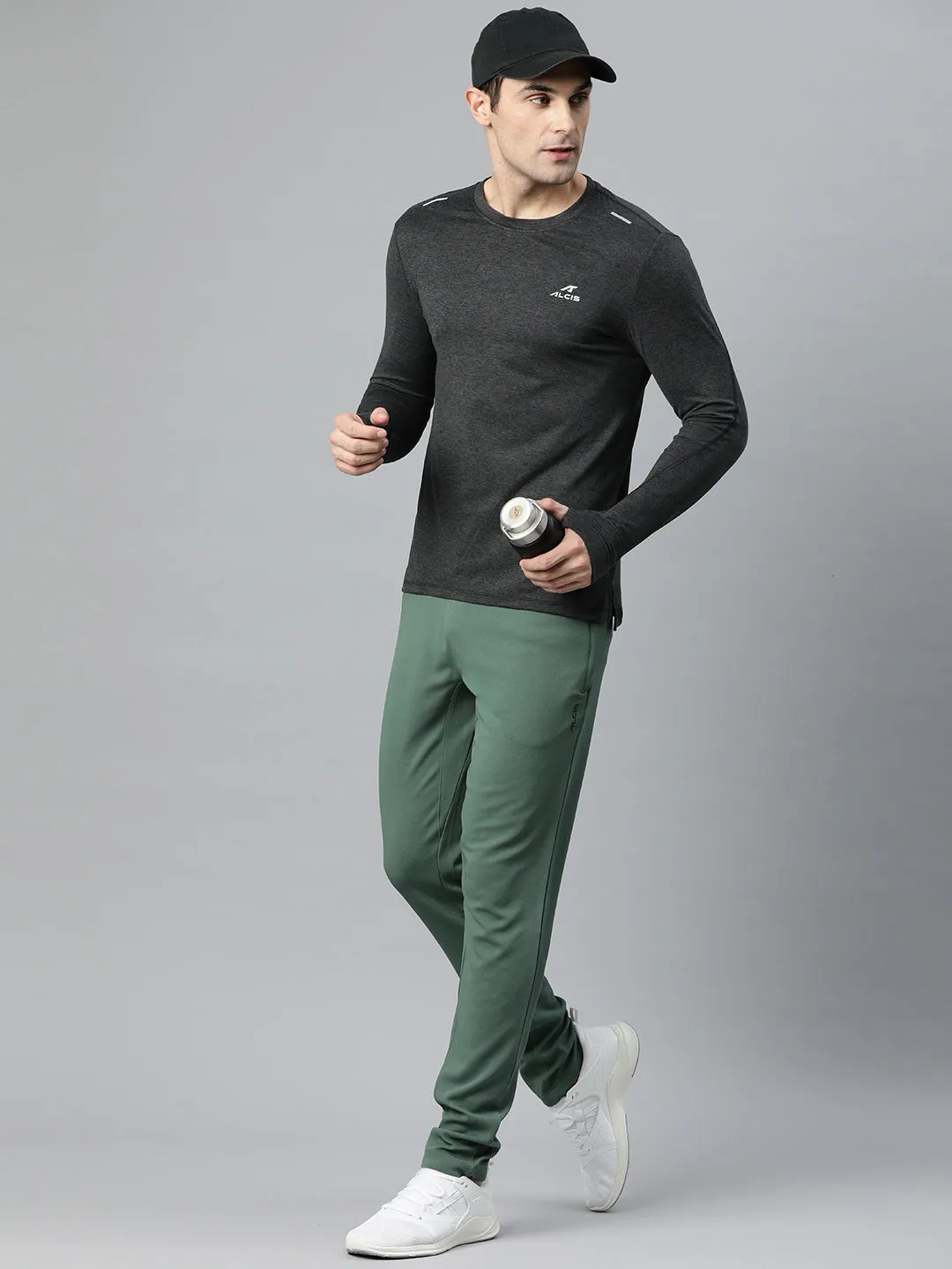 Alcis Men Solid Slim Fit Sports Track Pants