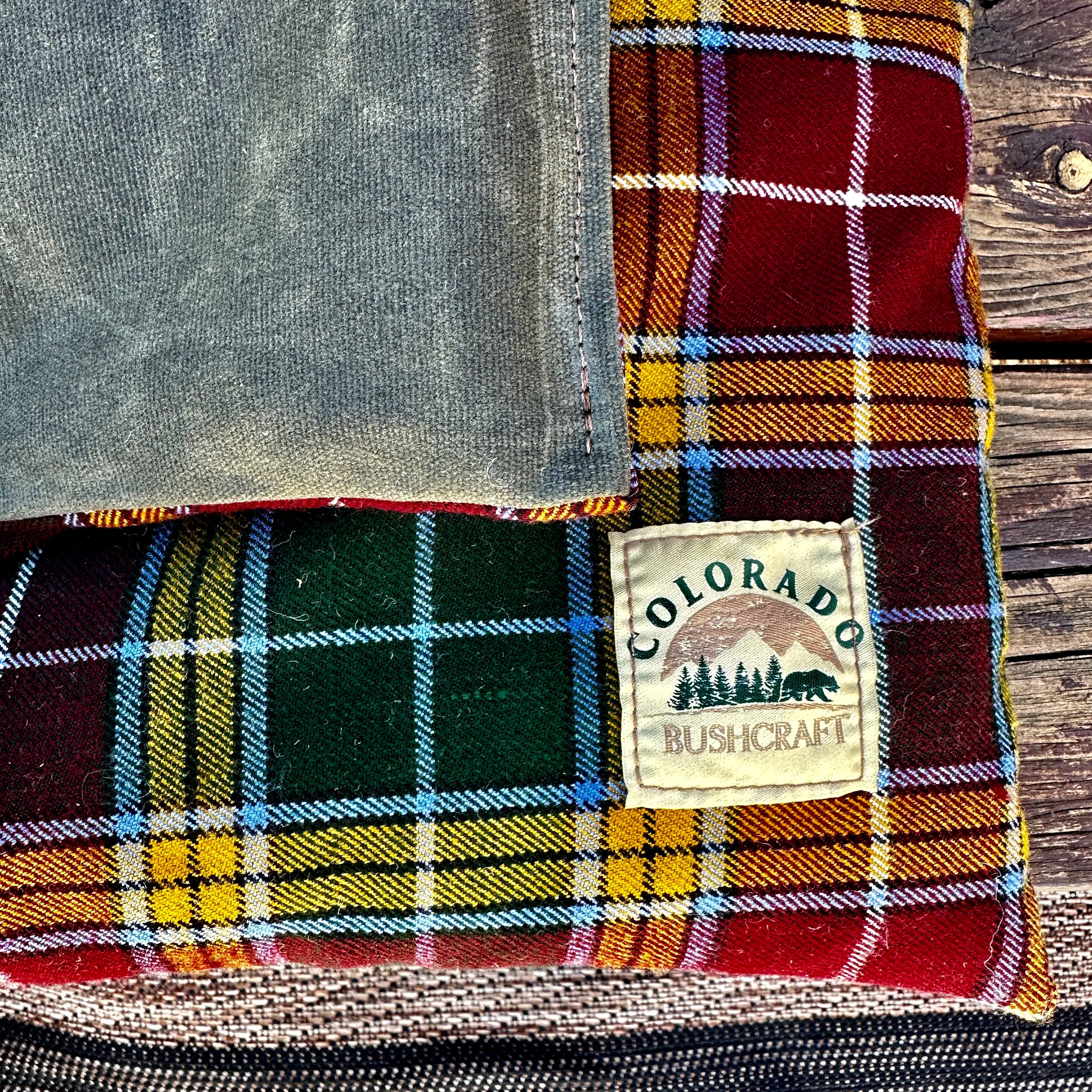 All Natural Bushcraft Cooshun - Waxed Canvas and Wool Sitting Pad