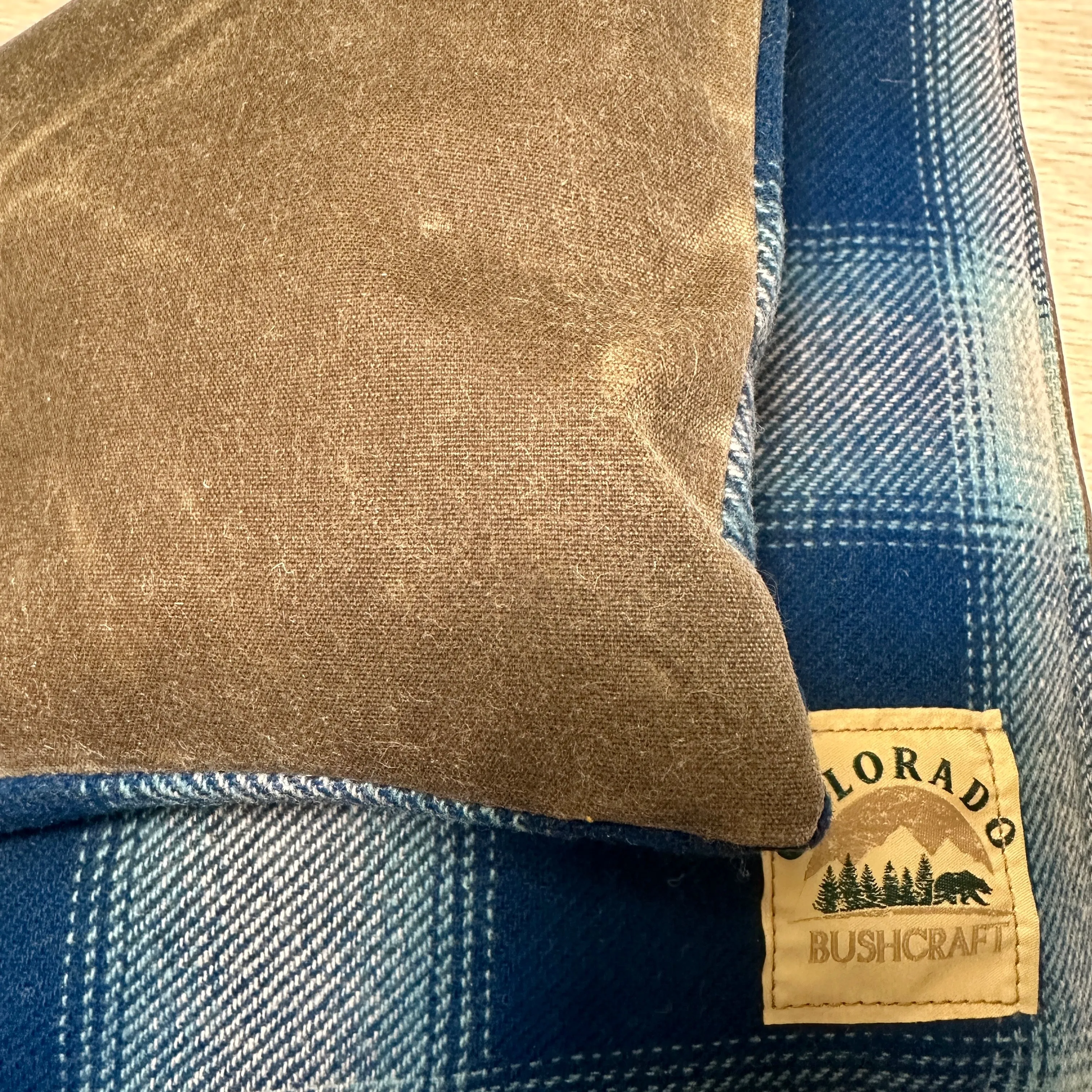 All Natural Bushcraft Cooshun - Waxed Canvas and Wool Sitting Pad