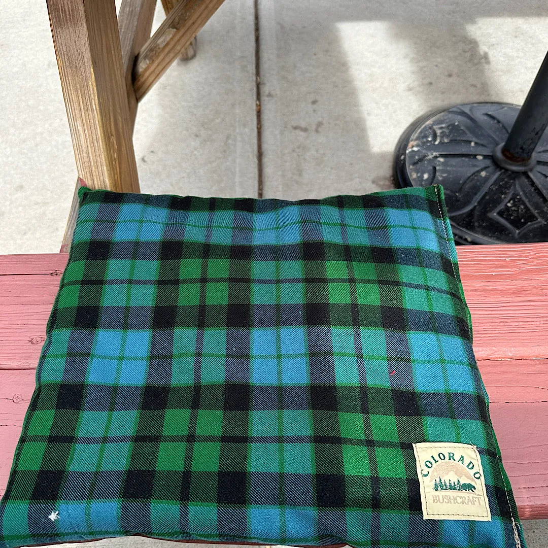 All Natural Bushcraft Cooshun - Waxed Canvas and Wool Sitting Pad