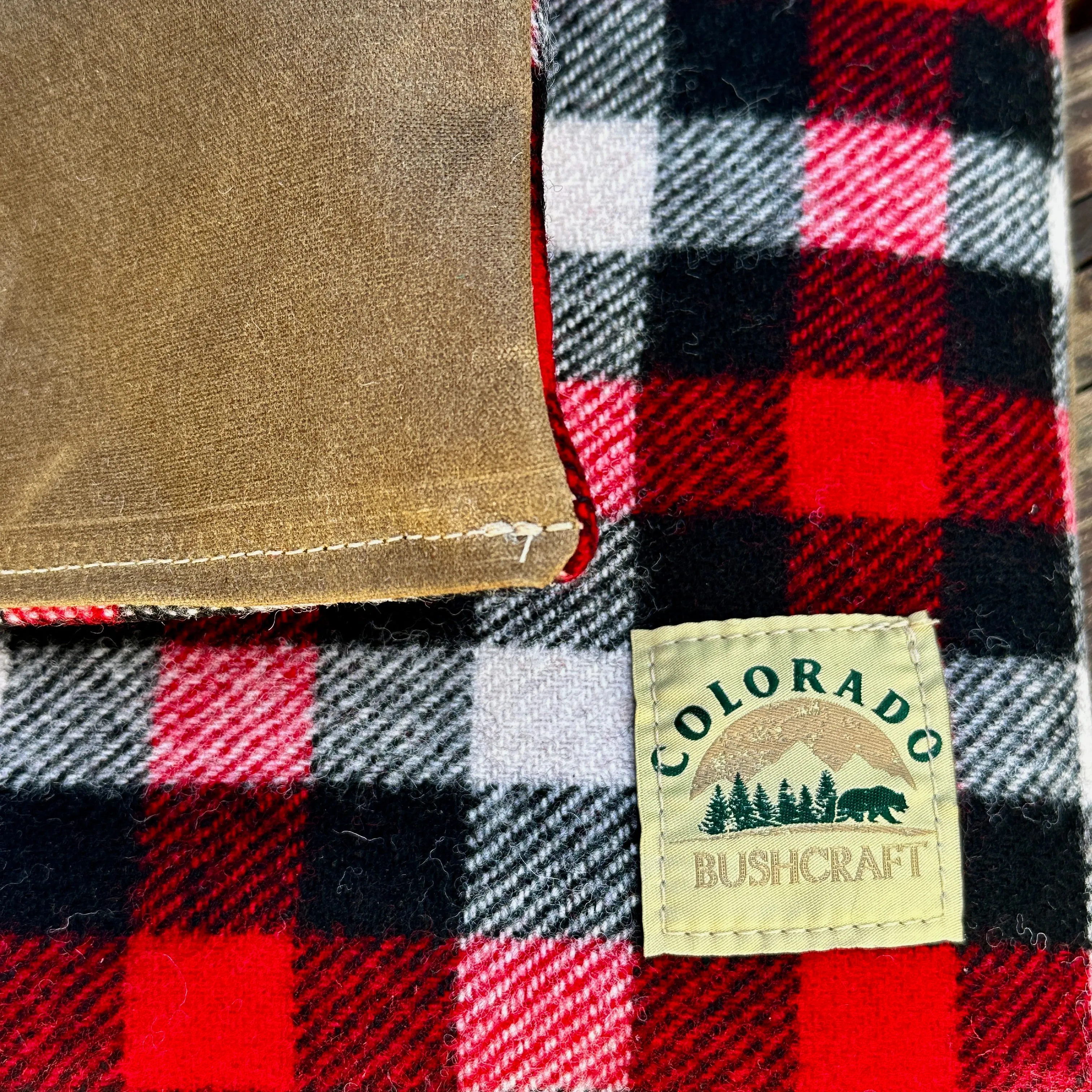 All Natural Bushcraft Cooshun - Waxed Canvas and Wool Sitting Pad