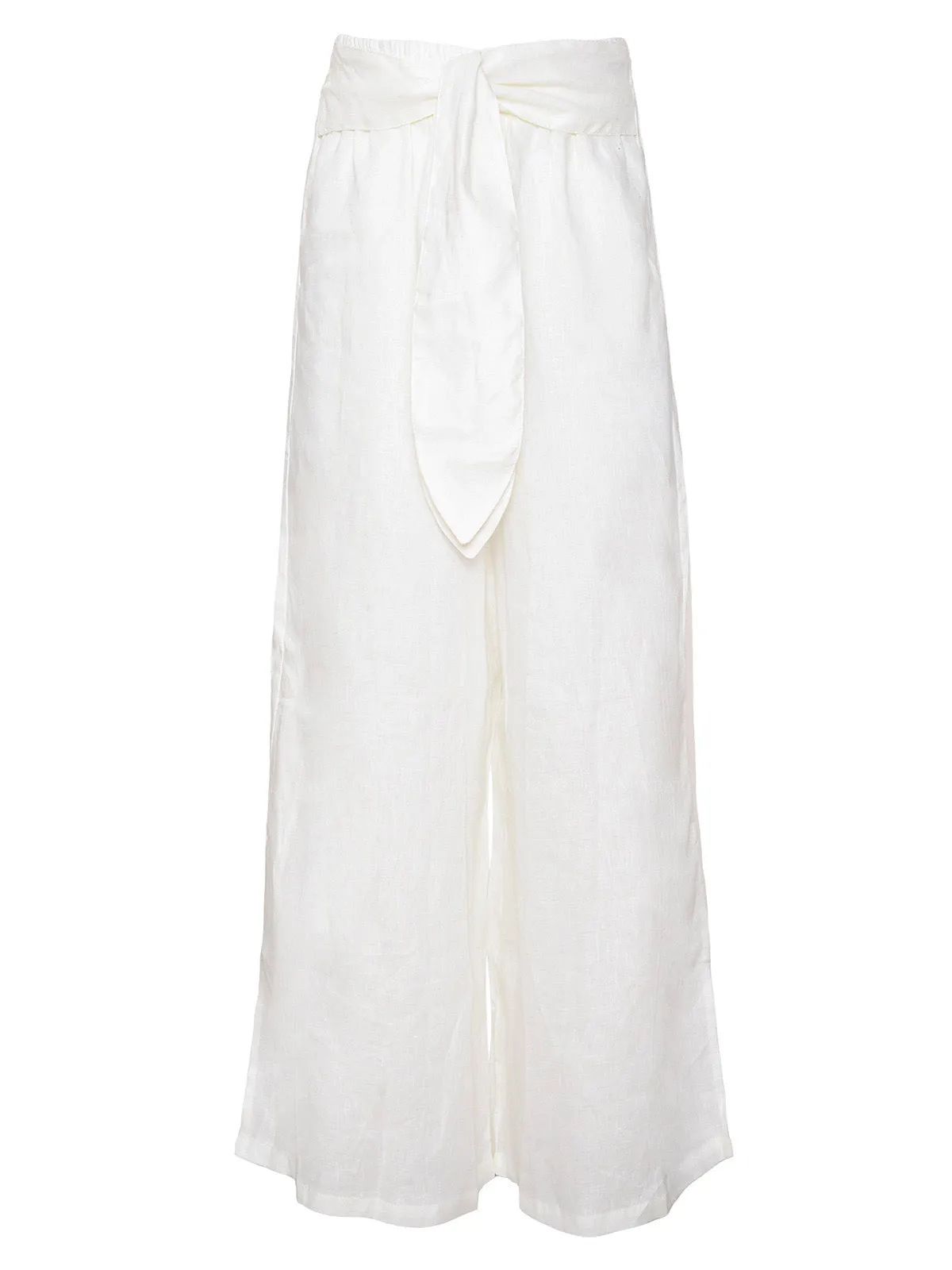 Alma Ivory Linen Pants ::RET