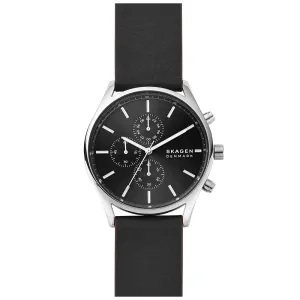 ANLG WATCH 0 JWL SS LEATHER STRAP