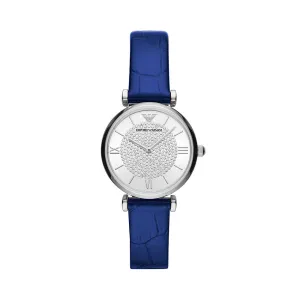 ANLG WATCH 0 JWL SS LEATHER STRAP