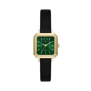 Armani Exchange Gold Pro-Planet Leather Women's Watch