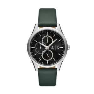 Armani Exchange Silver Leather Men's Watch