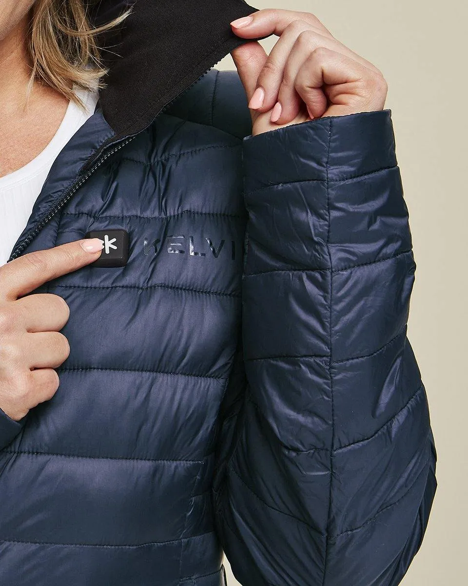 Aura Women’s Heated Jacket Blue by Kelvin Coats