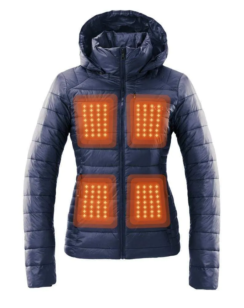 Aura Women’s Heated Jacket Blue by Kelvin Coats