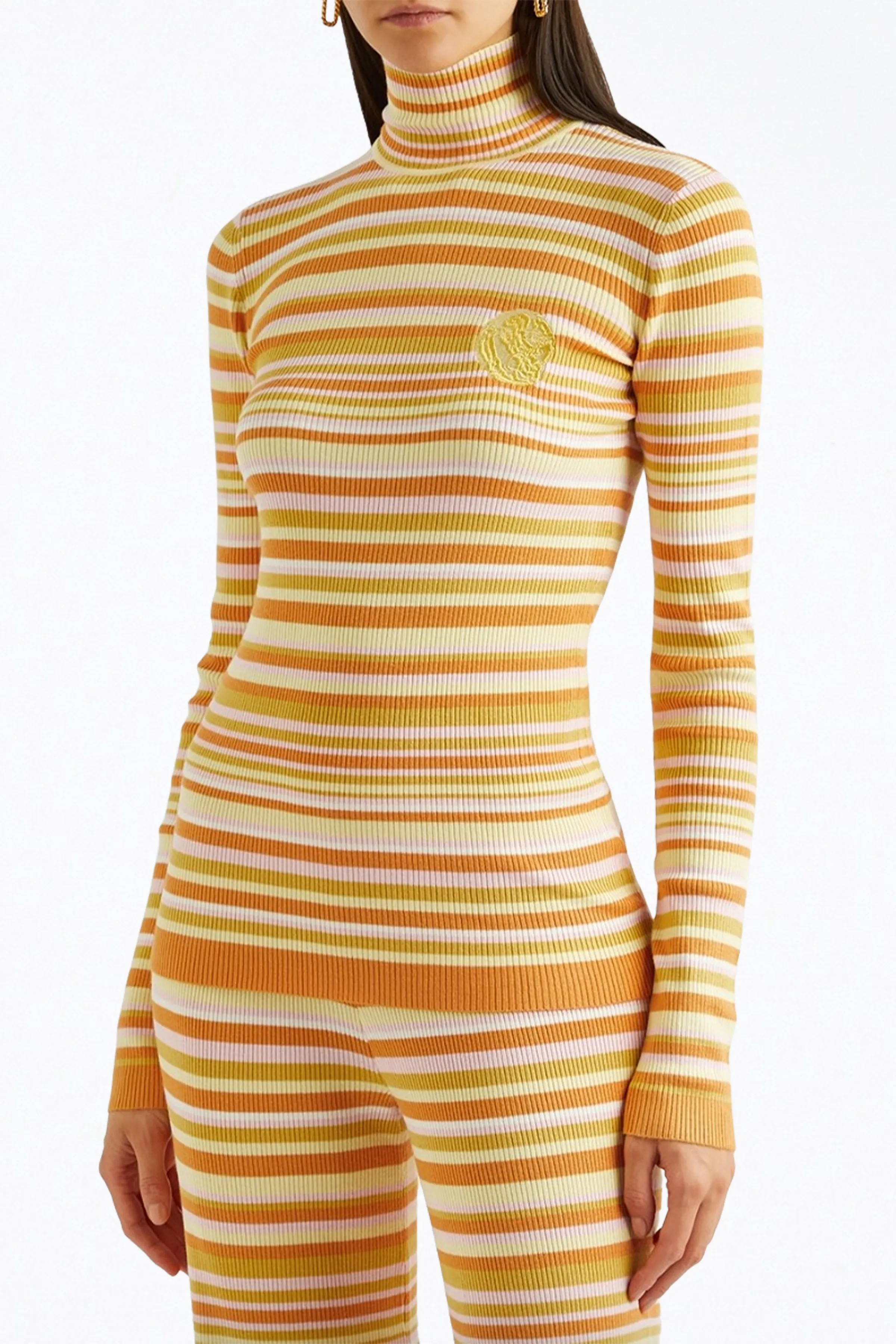 AWA RIBBED-KNIT TURTLENECK TOP