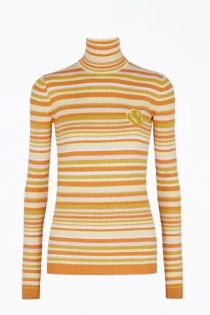 AWA RIBBED-KNIT TURTLENECK TOP