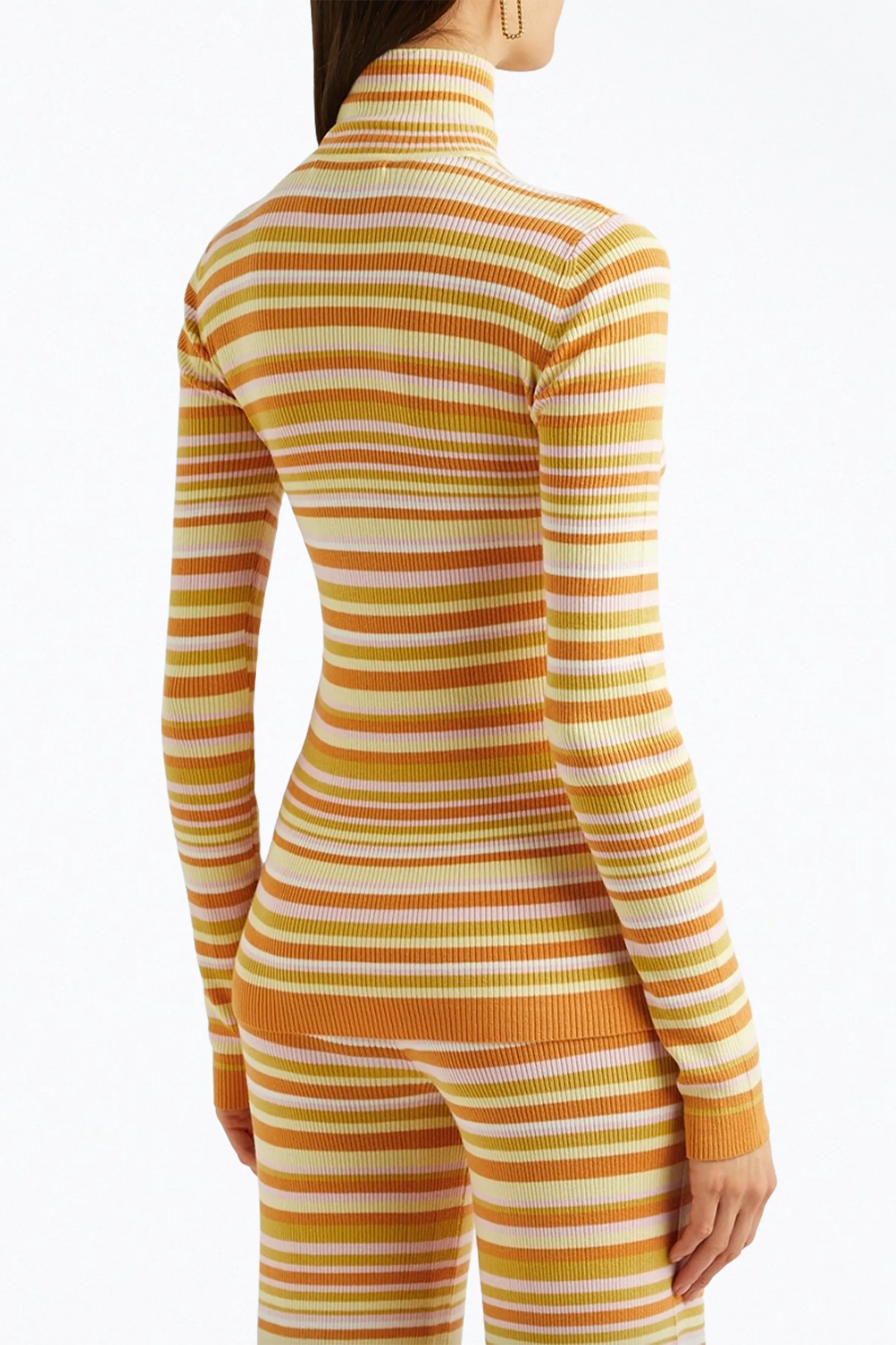 AWA RIBBED-KNIT TURTLENECK TOP