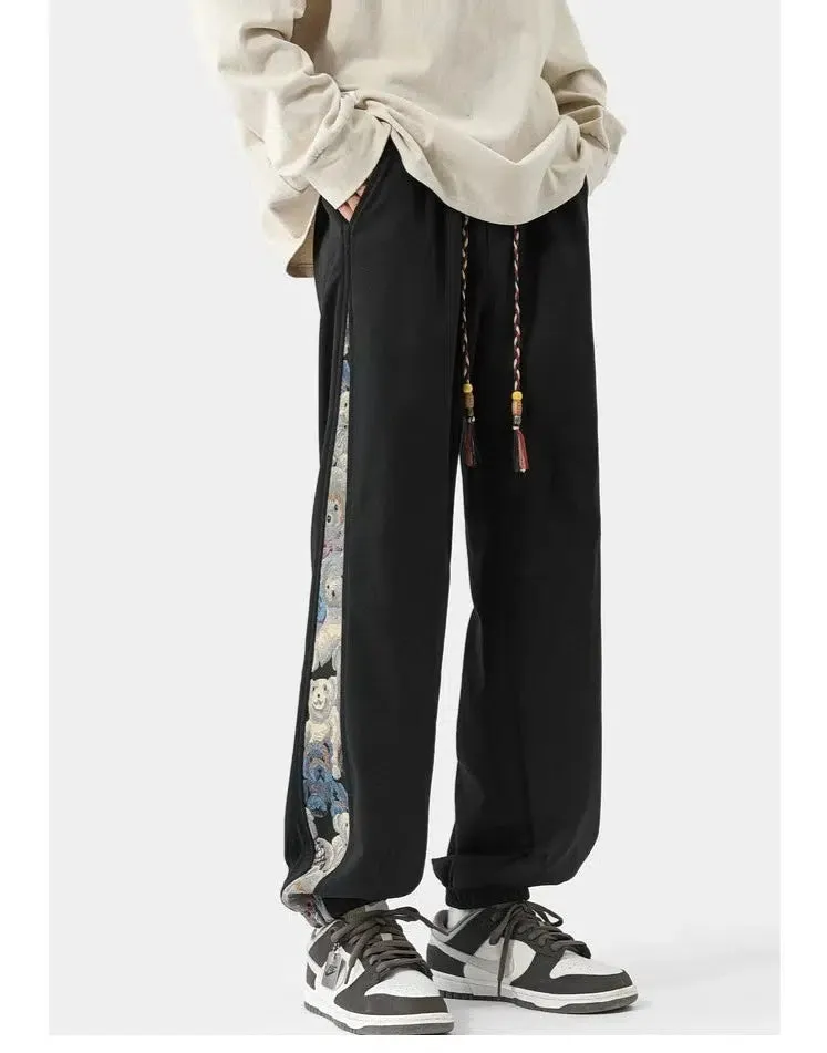 Bear Embroidered Sweatpants