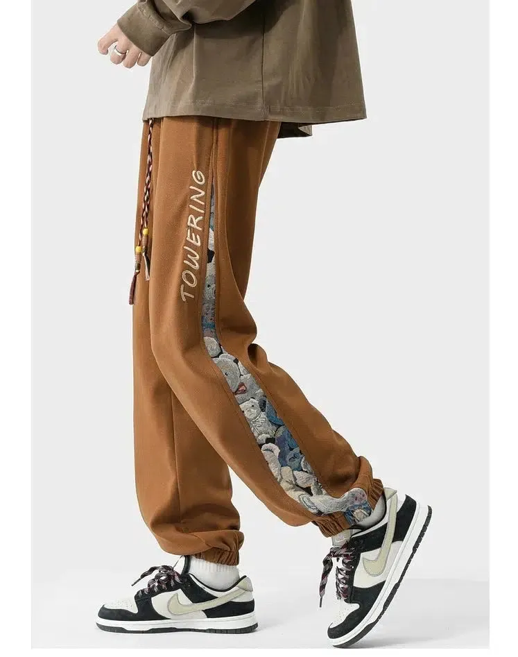 Bear Embroidered Sweatpants