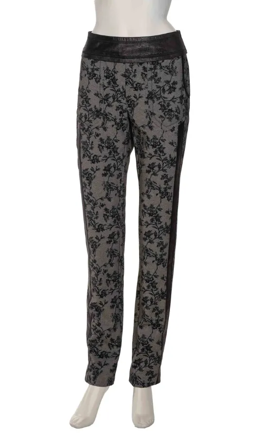 Beate Heymann Printed Flower Black/Grey Pant