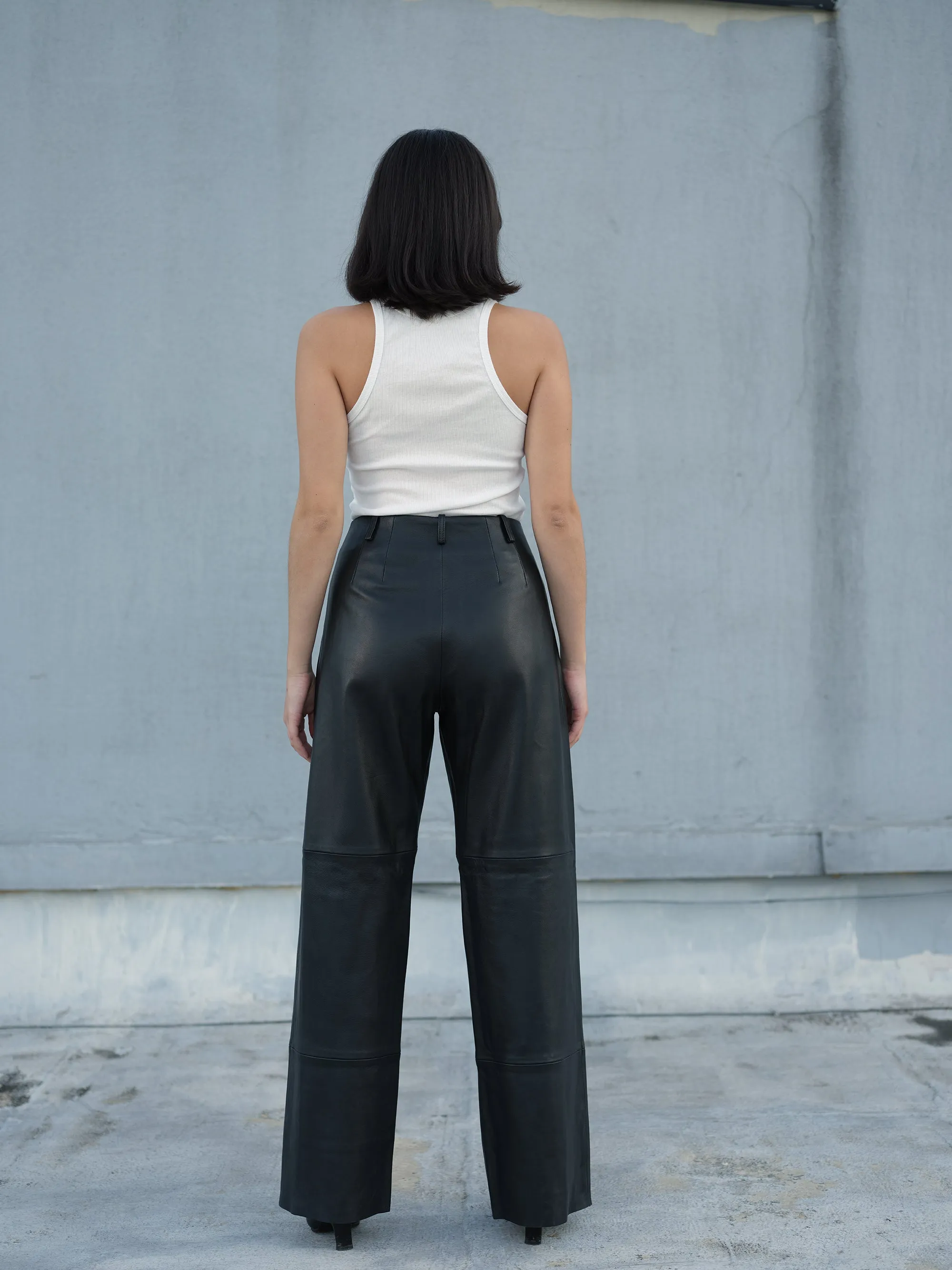 Bess Leather Trouser Black