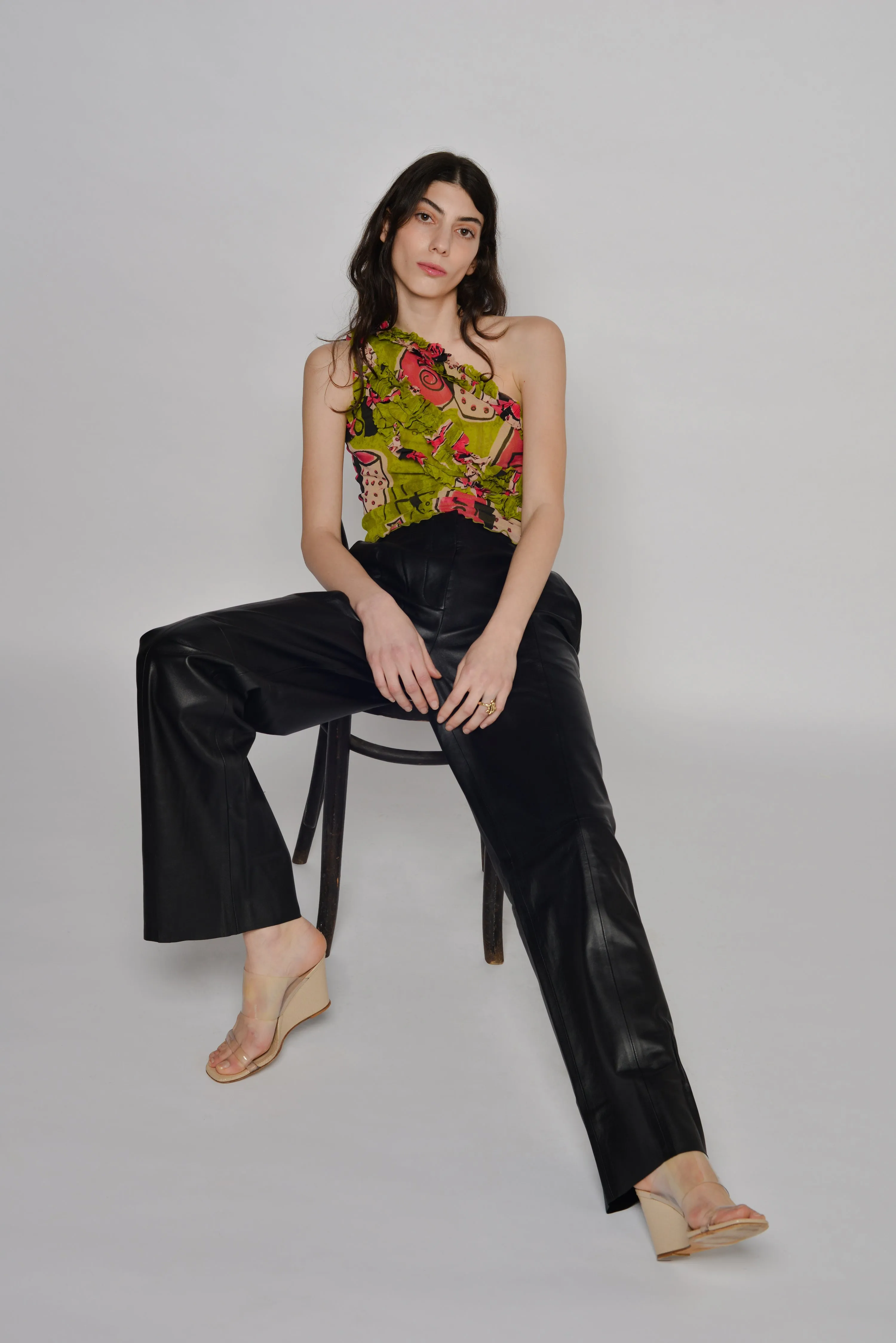 Bess Leather Trouser Black