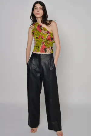 Bess Leather Trouser Black