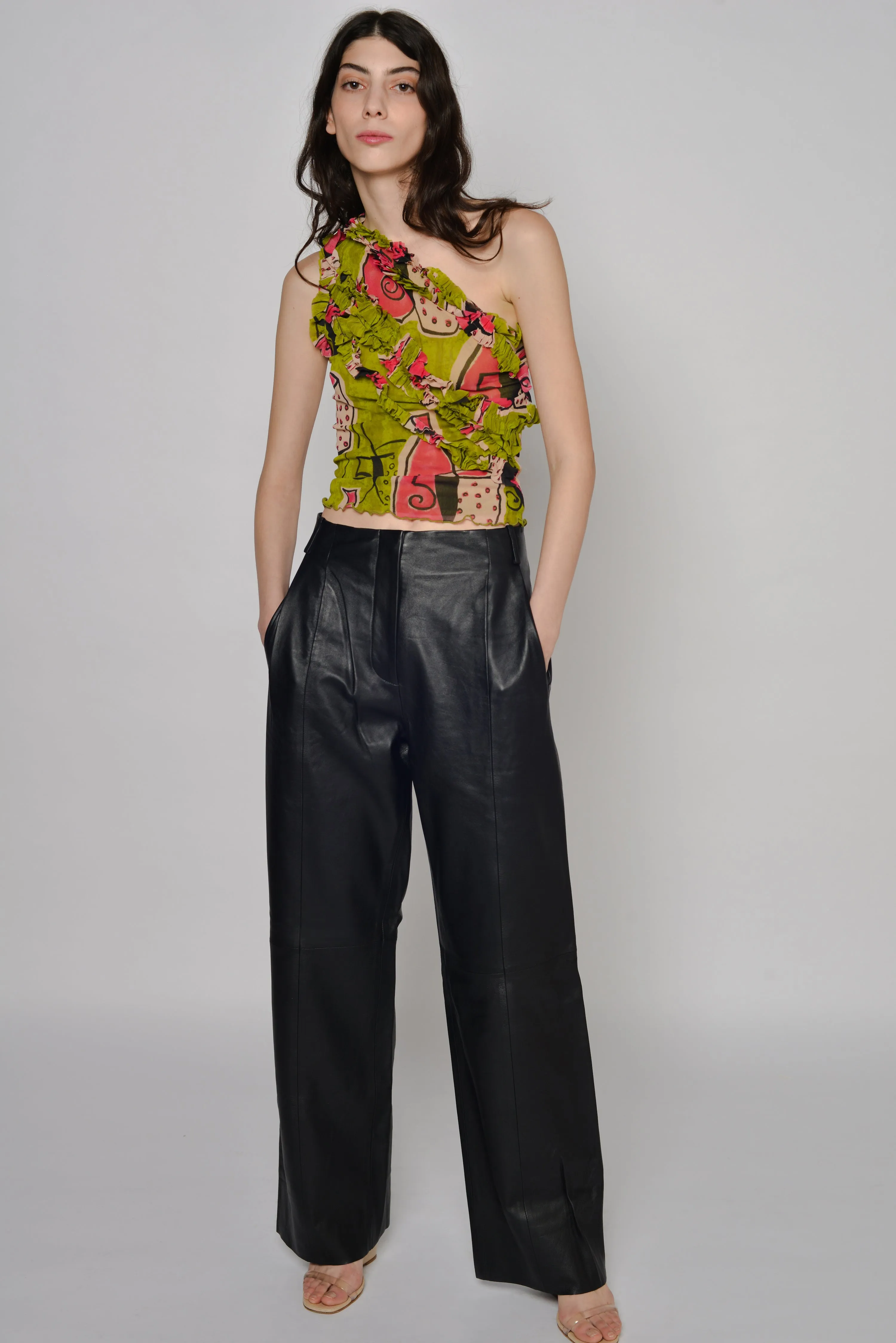 Bess Leather Trouser Black