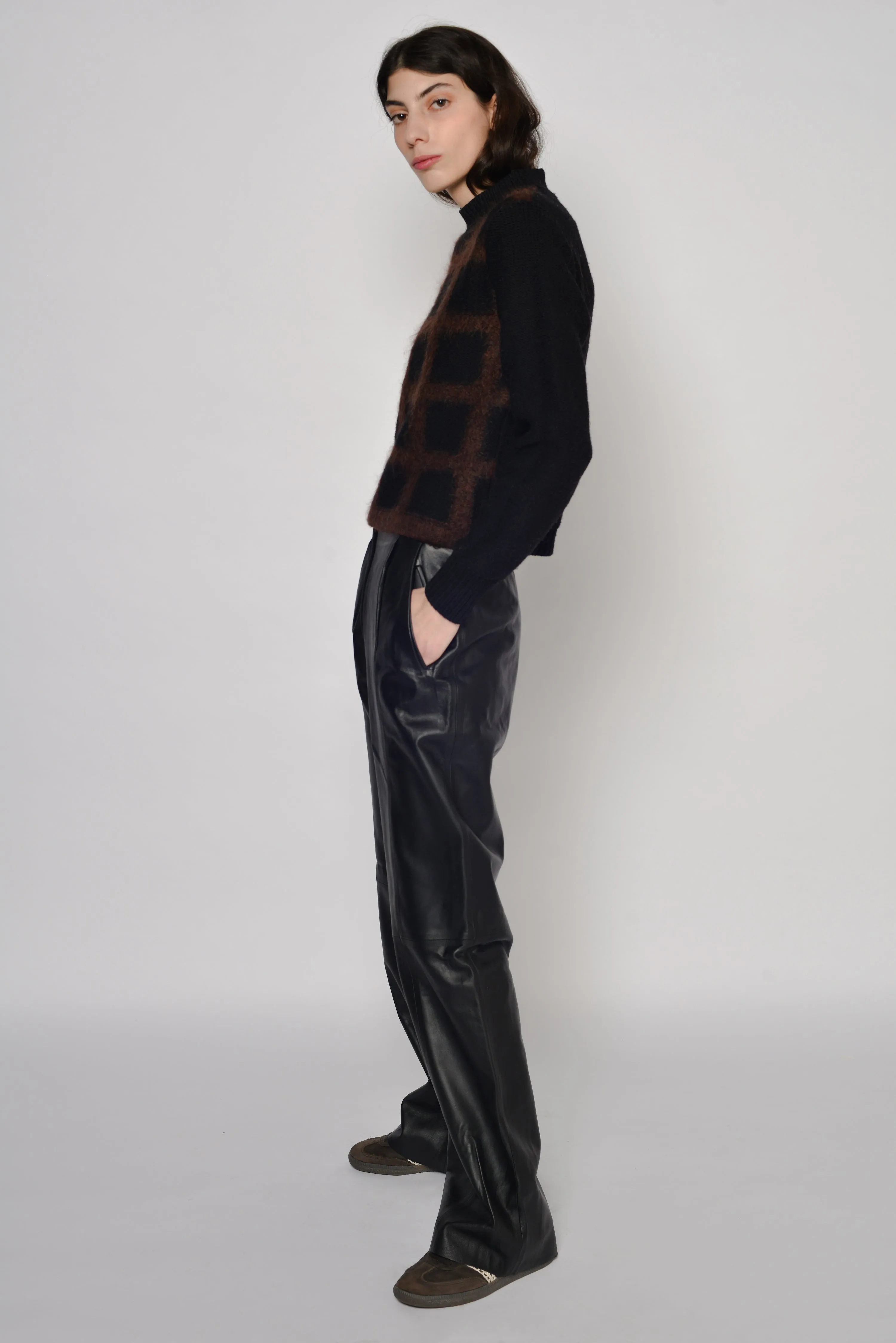 Bess Leather Trouser Black