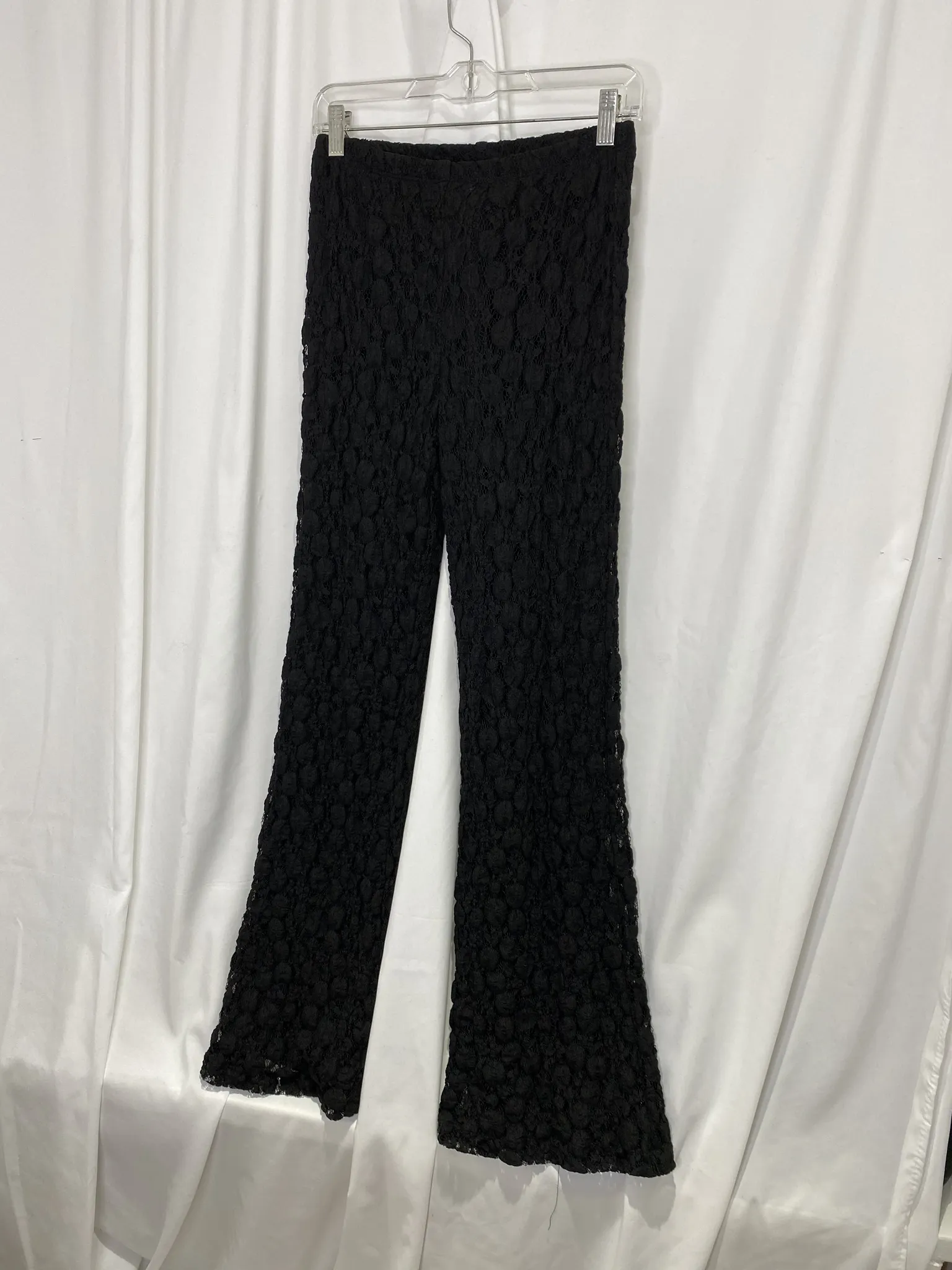 Black Dots Lace Wide Leg Pants