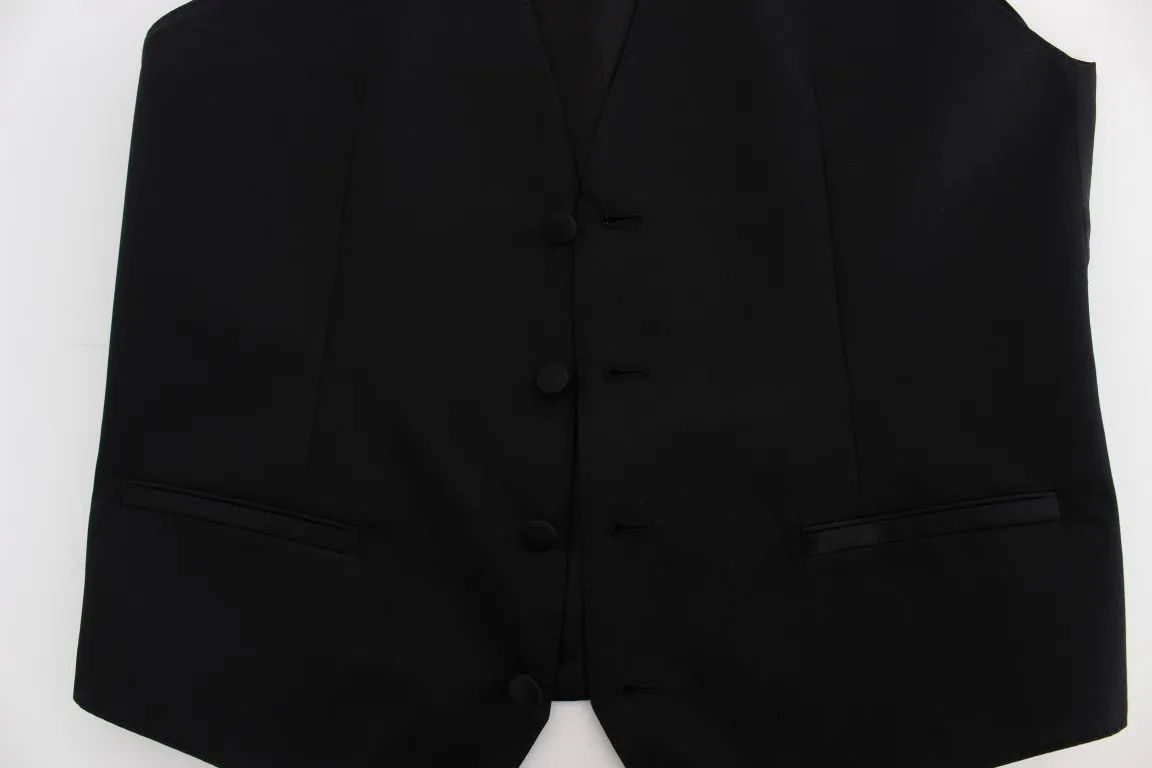 Black Full Button Dress Formal Vest