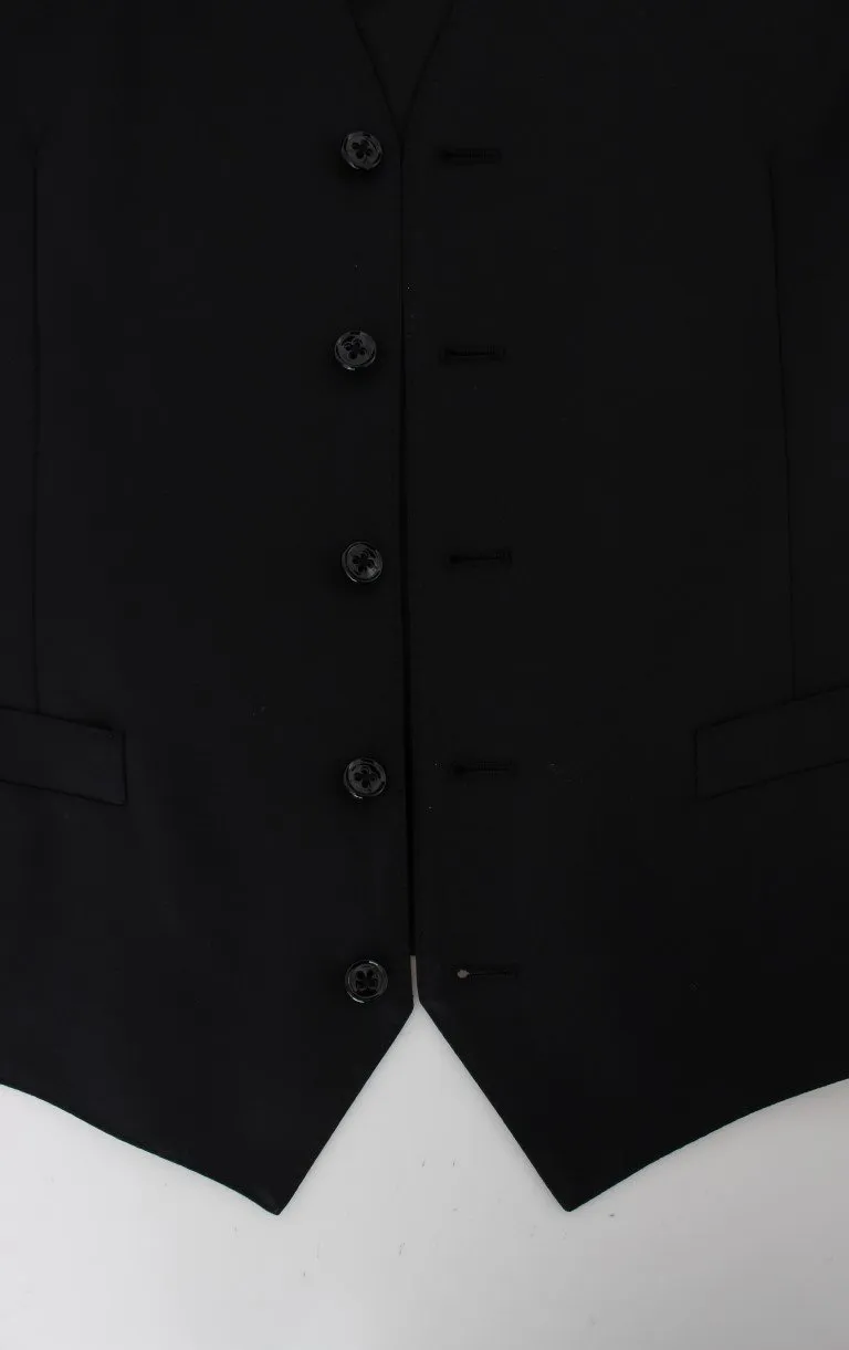 Black Wool Dress Formal Vest