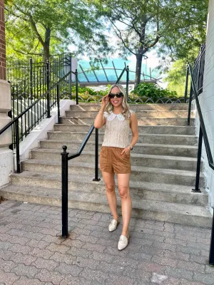 Café Couture Collared Eyelet Top