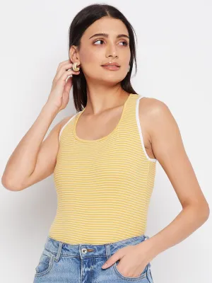 Camla Barcelona Striped Yellow Tank Top