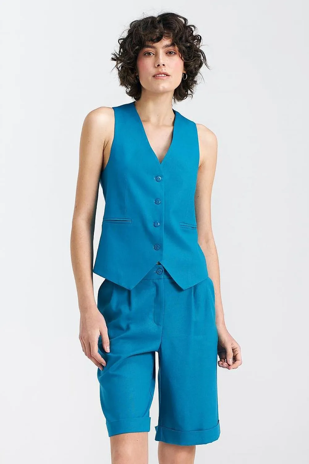 Classic Button-Up Vest Elegance
