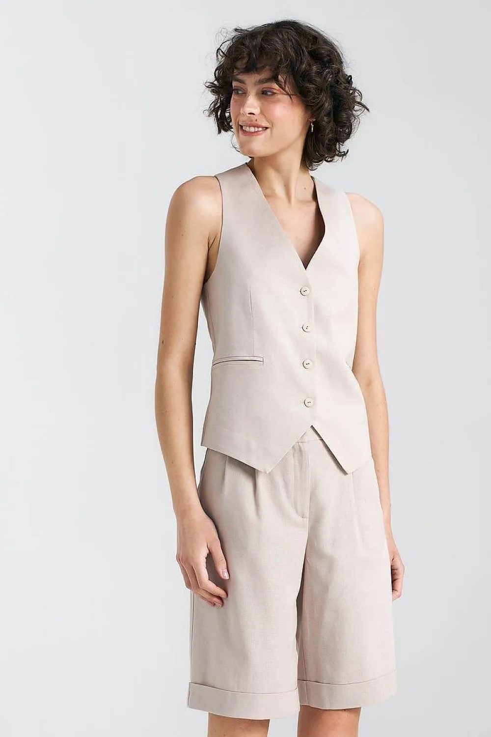 Classic Button-Up Vest Elegance