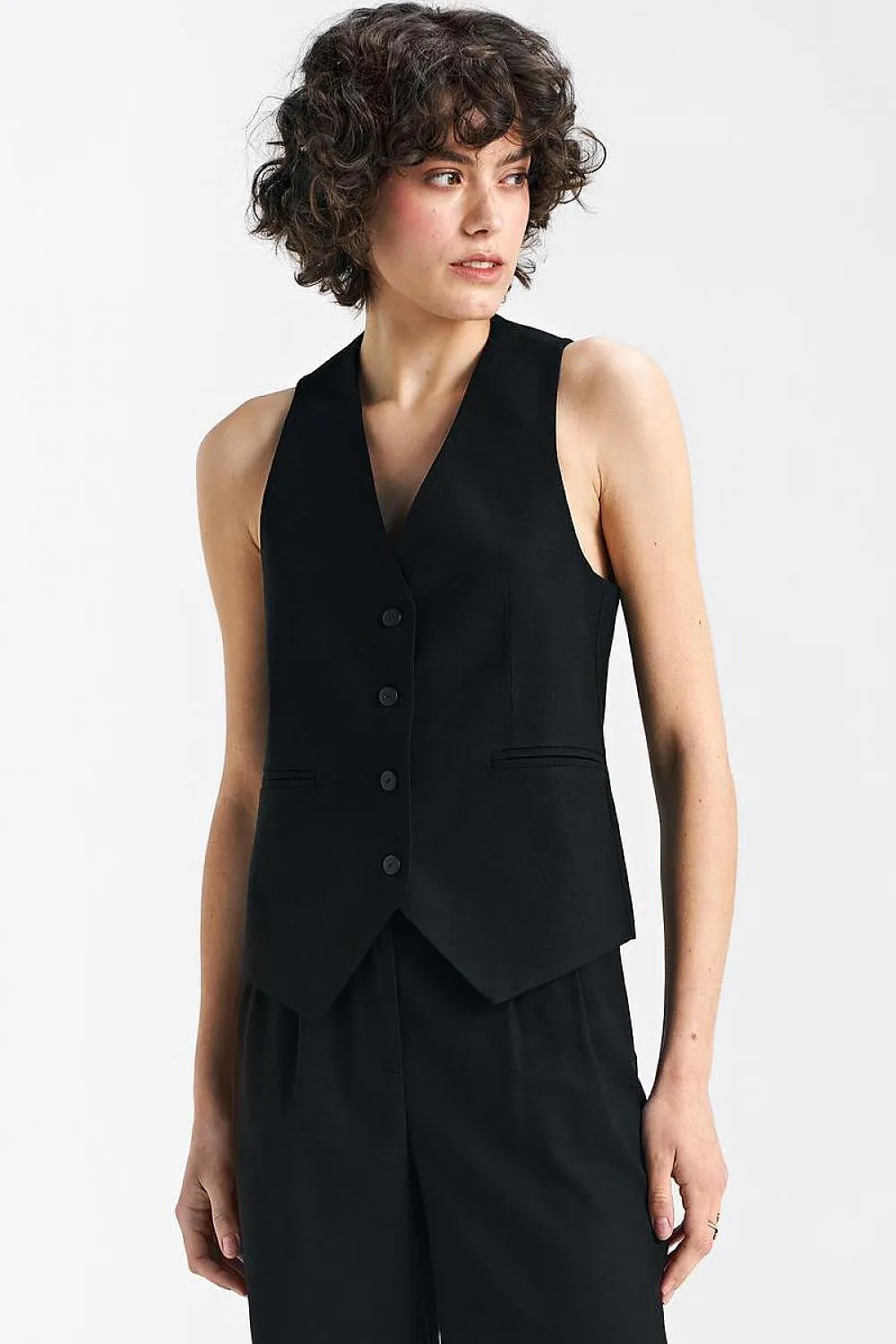 Classic Button-Up Vest Elegance