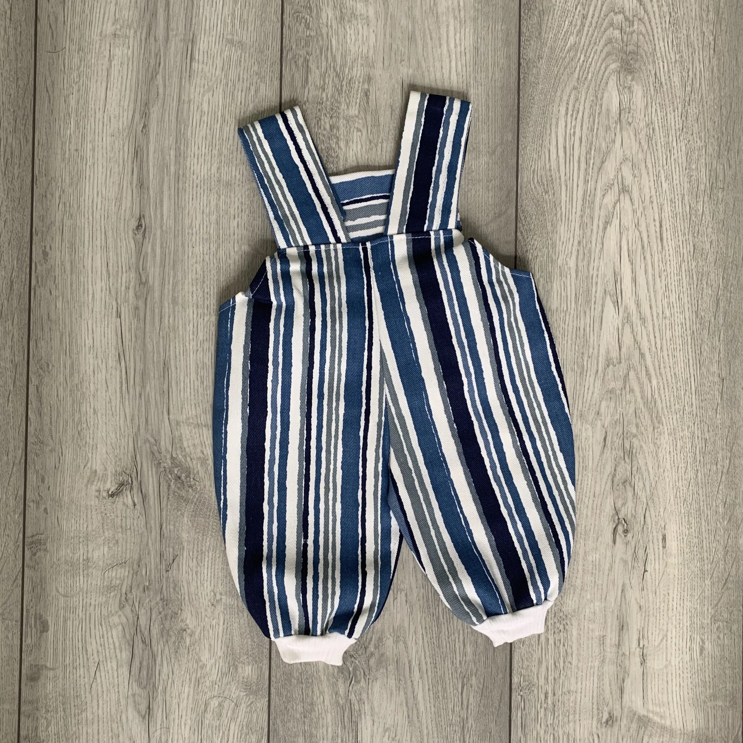 Classic Nautical Navy Denim Romper Set