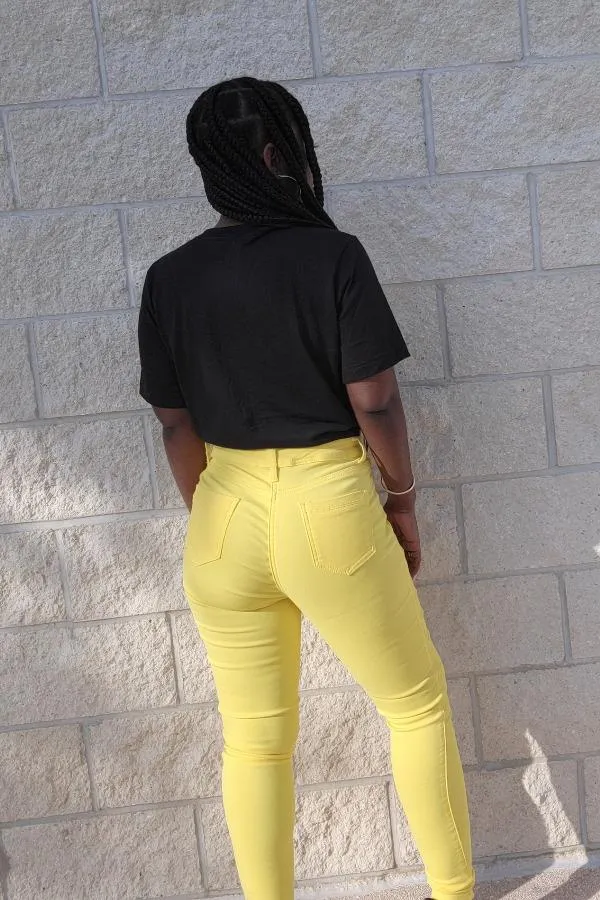 Color Pop Jeans (Yellow)