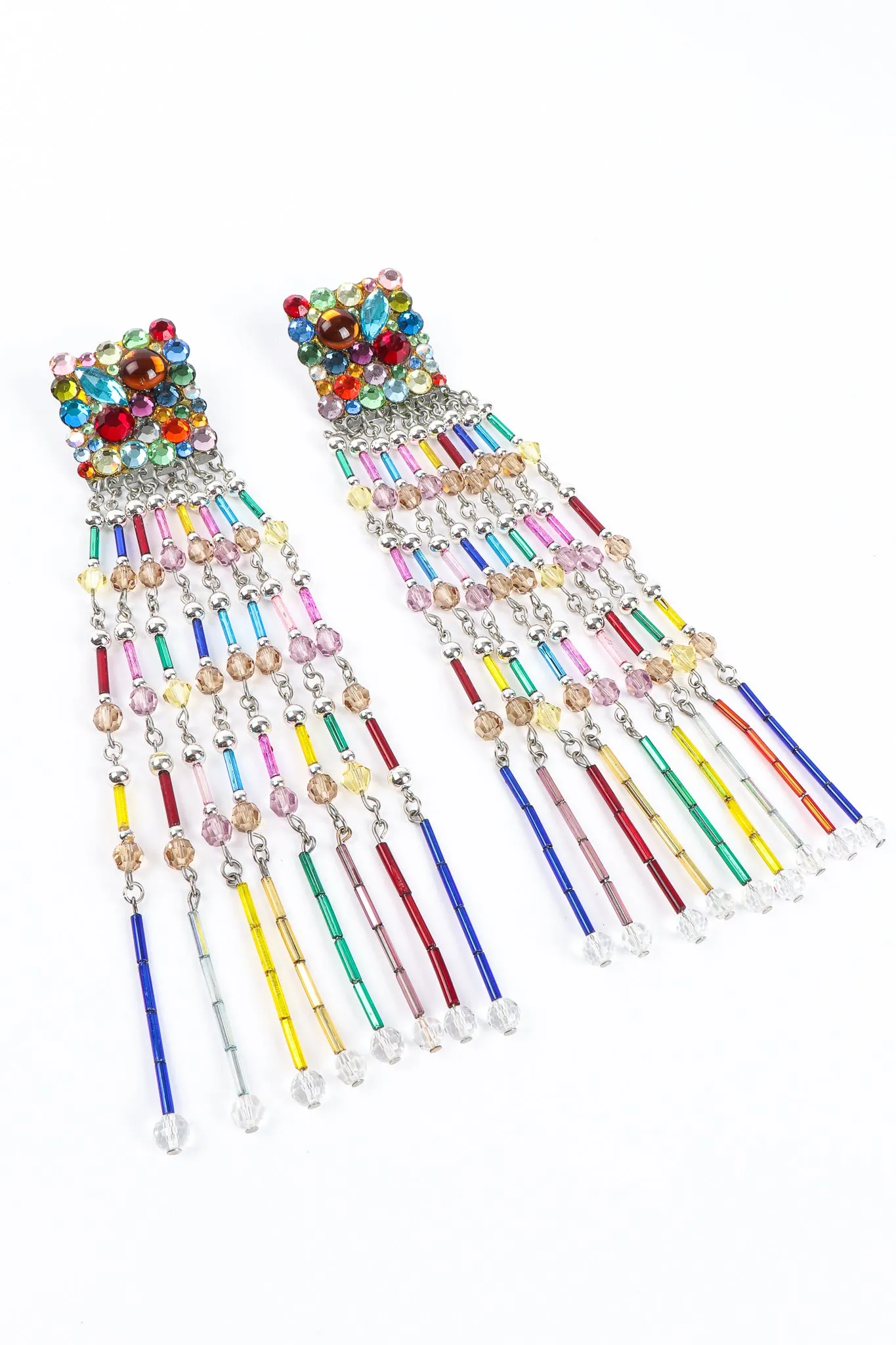 Confetti Bead Fringe Earrings